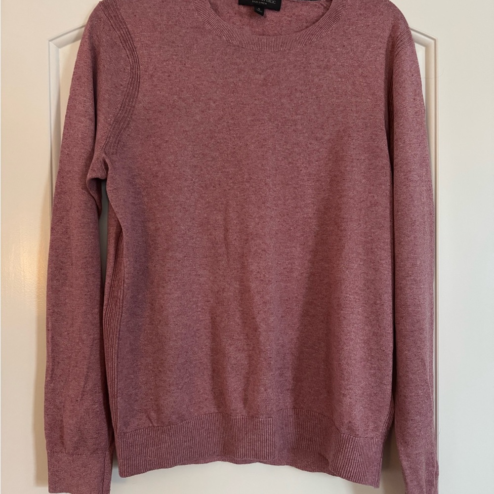 Banana Republic Men’s Red Heathered Silk Linen Sweater Small